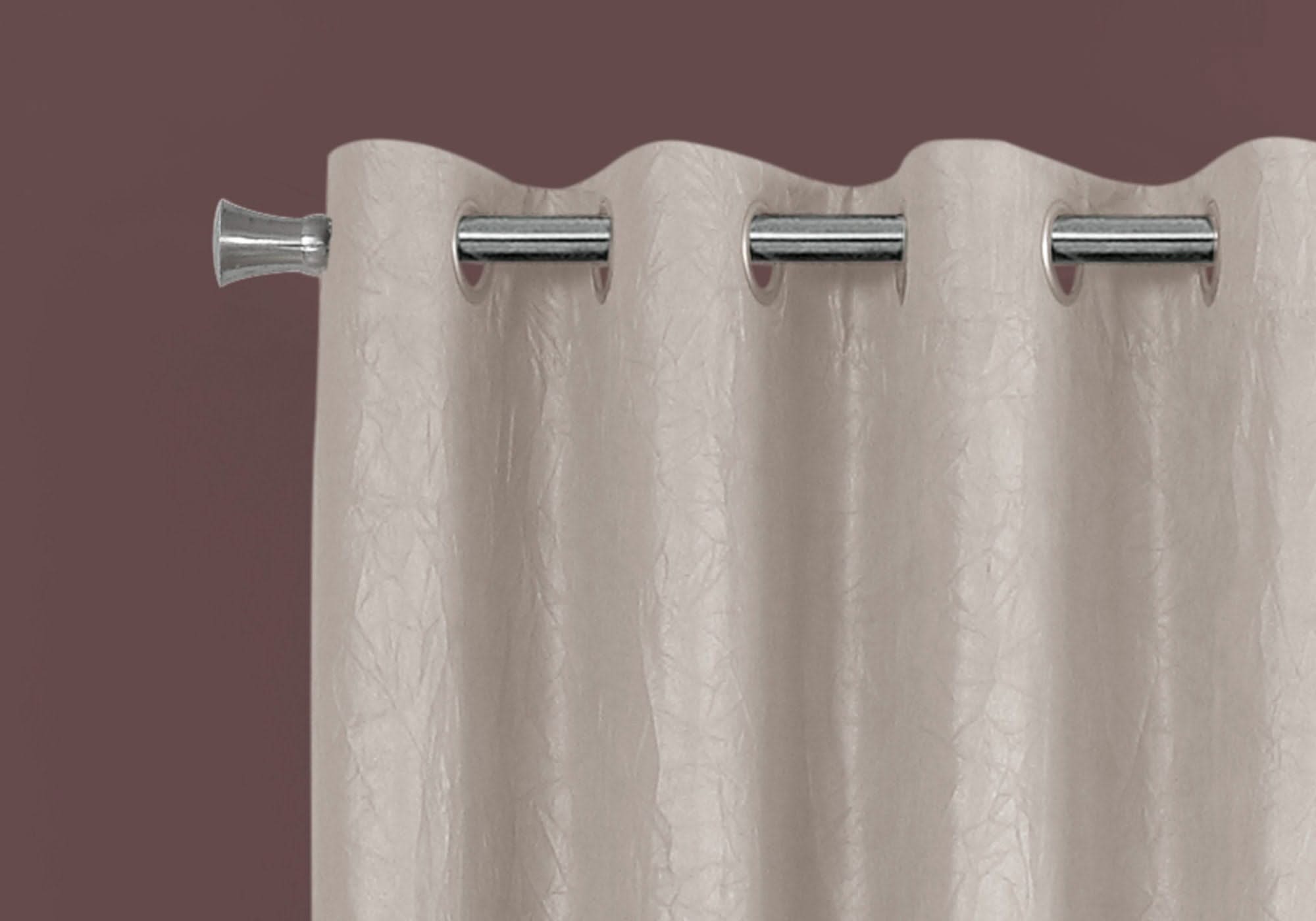 2 Pieces Set, Curtain Panel, Room Darkening, Grommet, Contemporary & Modern