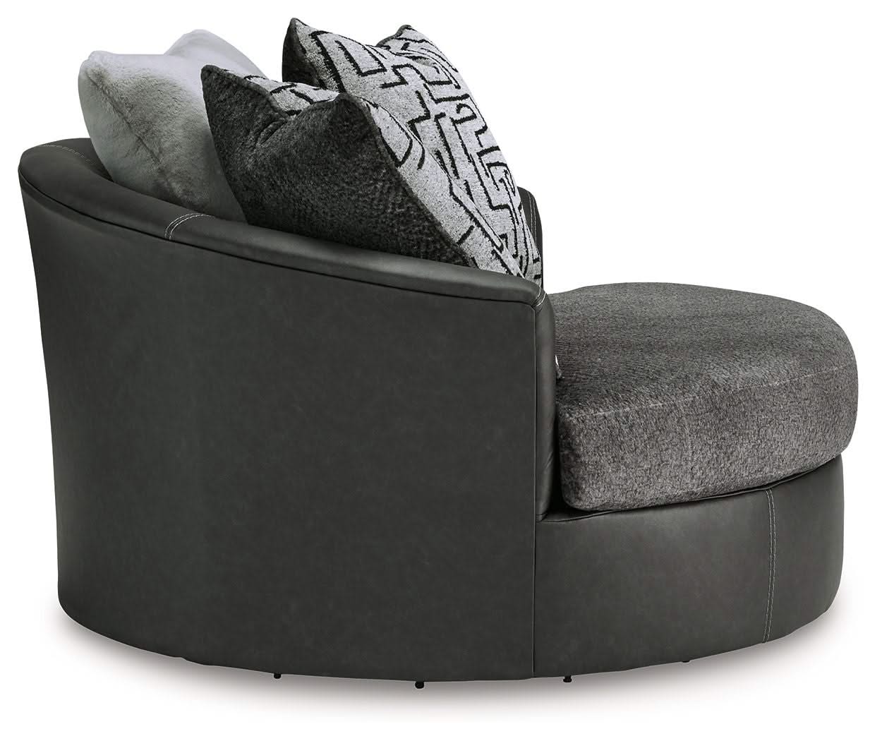 Brixley Pier - Oversized Swivel Accent Chair - Graphite