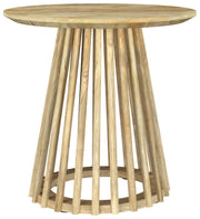 Touhy Round Solid Wood End Side Table Natural Mango