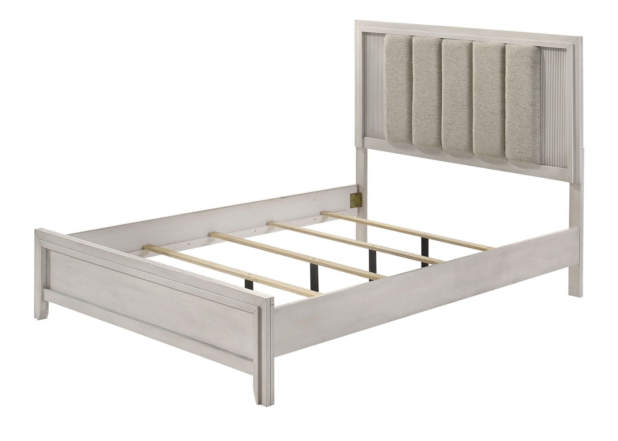 Carlton - King 5 Piece Bedroom Set - White Mist