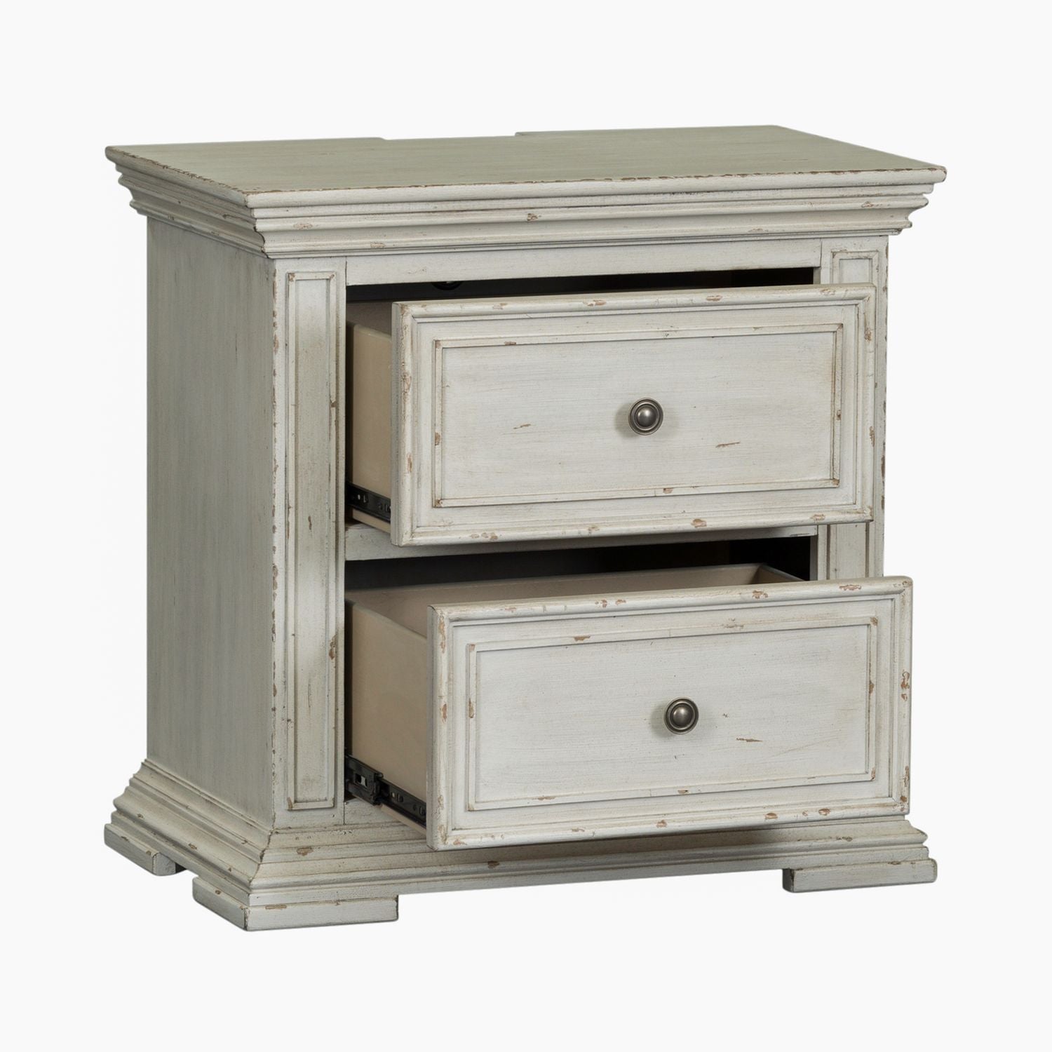 Big Valley - 2 Drawer Night Stand w/ Charging Station