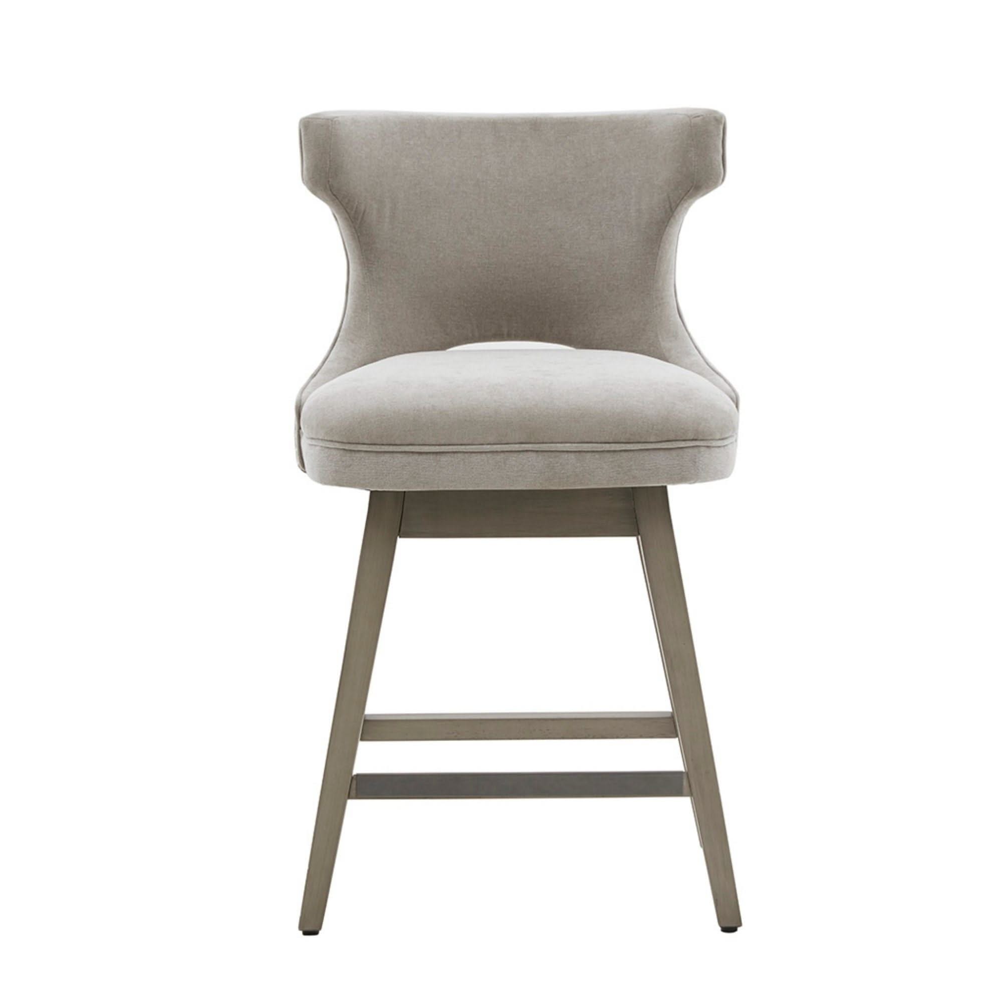 360 Degree Swivel Counter Stool With Silver Detailing