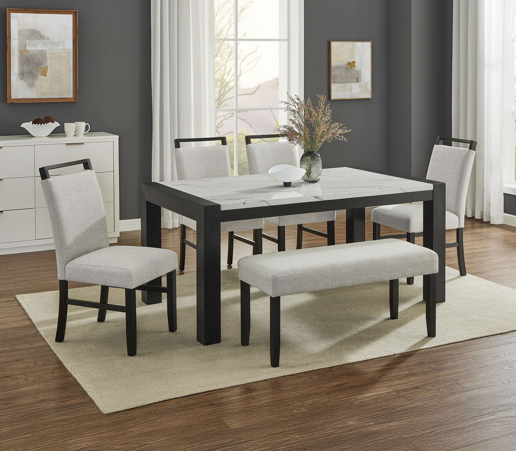 Jules - Side Chair (Set of 2) - Charcoal / Gray