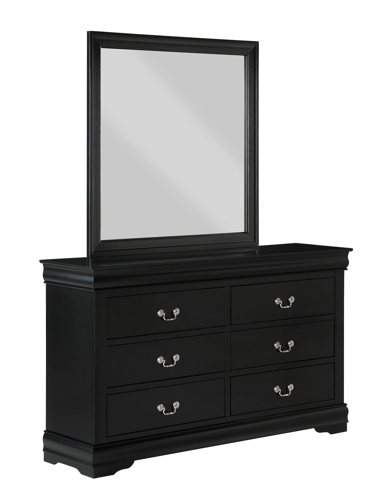 Louis Philip - King 4 Piece Bedroom Set - Black