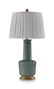 Webbington - Ceramic Table Lamp - Teal / Gold Finish