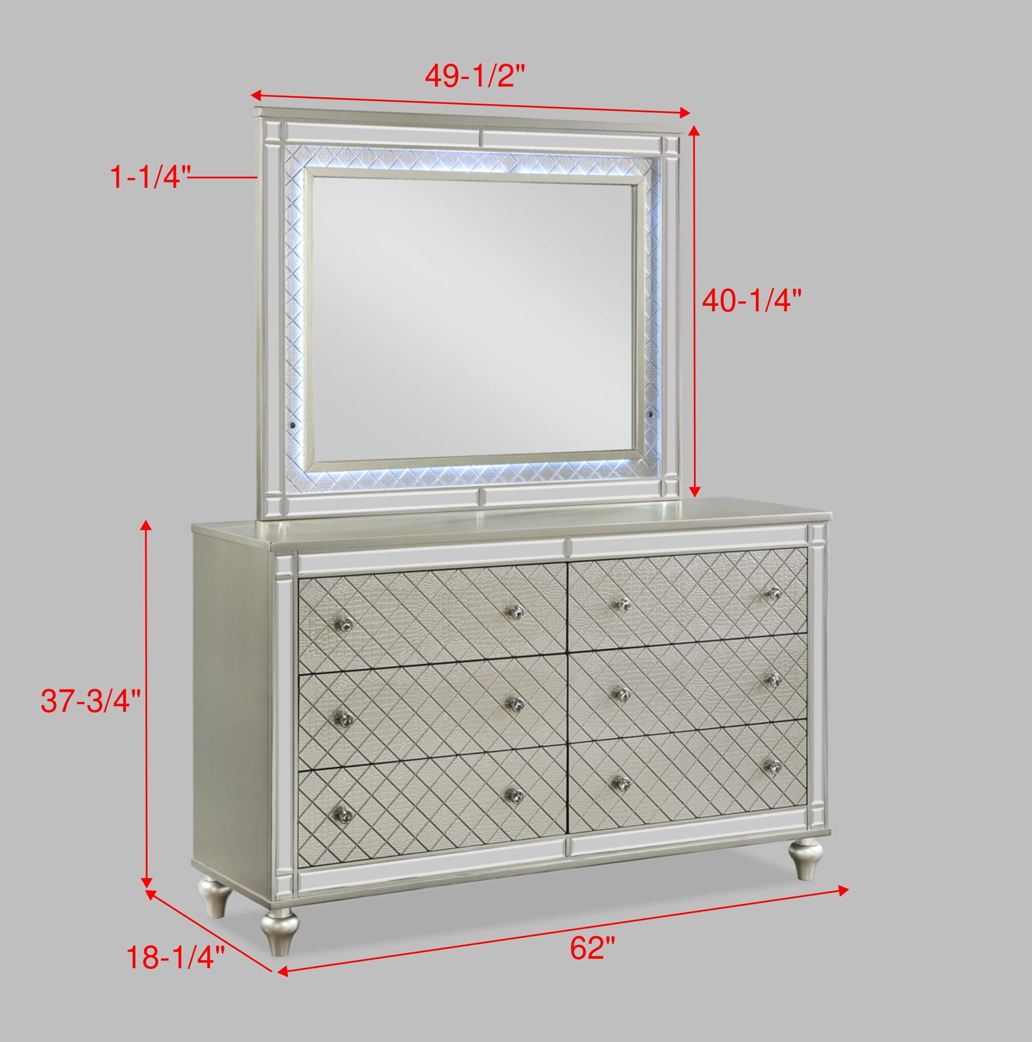 Cristian - King 4 Piece Bedroom Set - Champagne