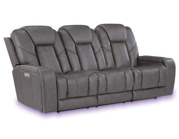 Atmos Leather Triple Power Reclining Sofa with Immersive Sound