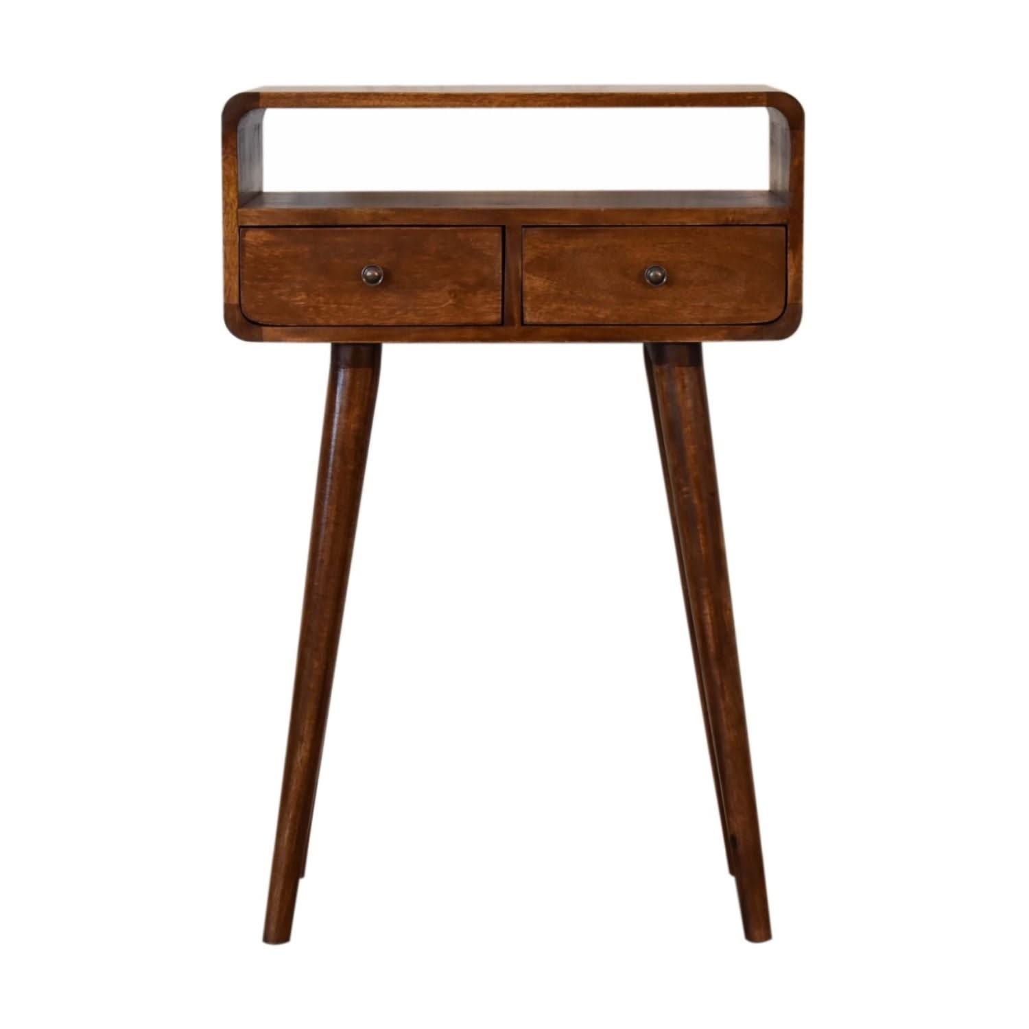 Mini Console Table - Chestnut - | Free Shipping | Exclusive Furniture