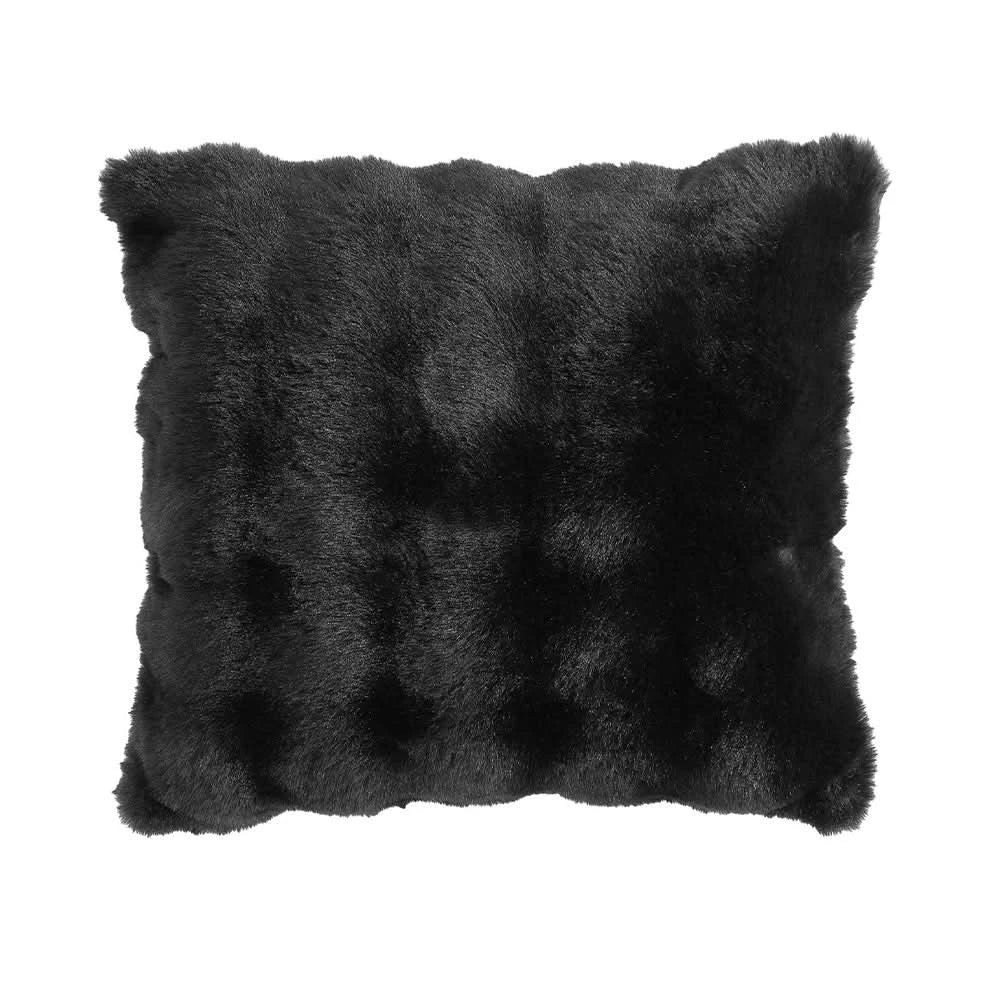 Bell Faux Black or Grey 4PC Comforter Set with Soft Plush Finish