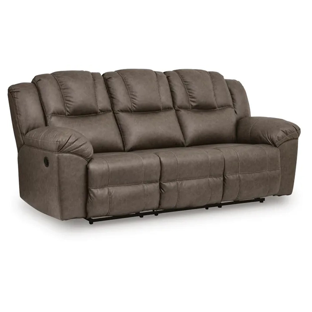 Bennett Coffee Contemporary Manual Reclining Sofa and Loveseat Living Room Set with Console and Cup Holders