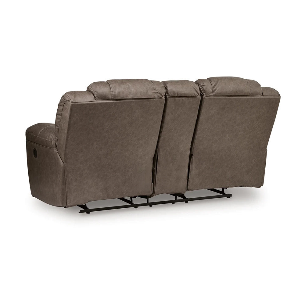 Bennett Coffee Contemporary Manual Reclining Sofa and Loveseat Living Room Set with Console and Cup Holders