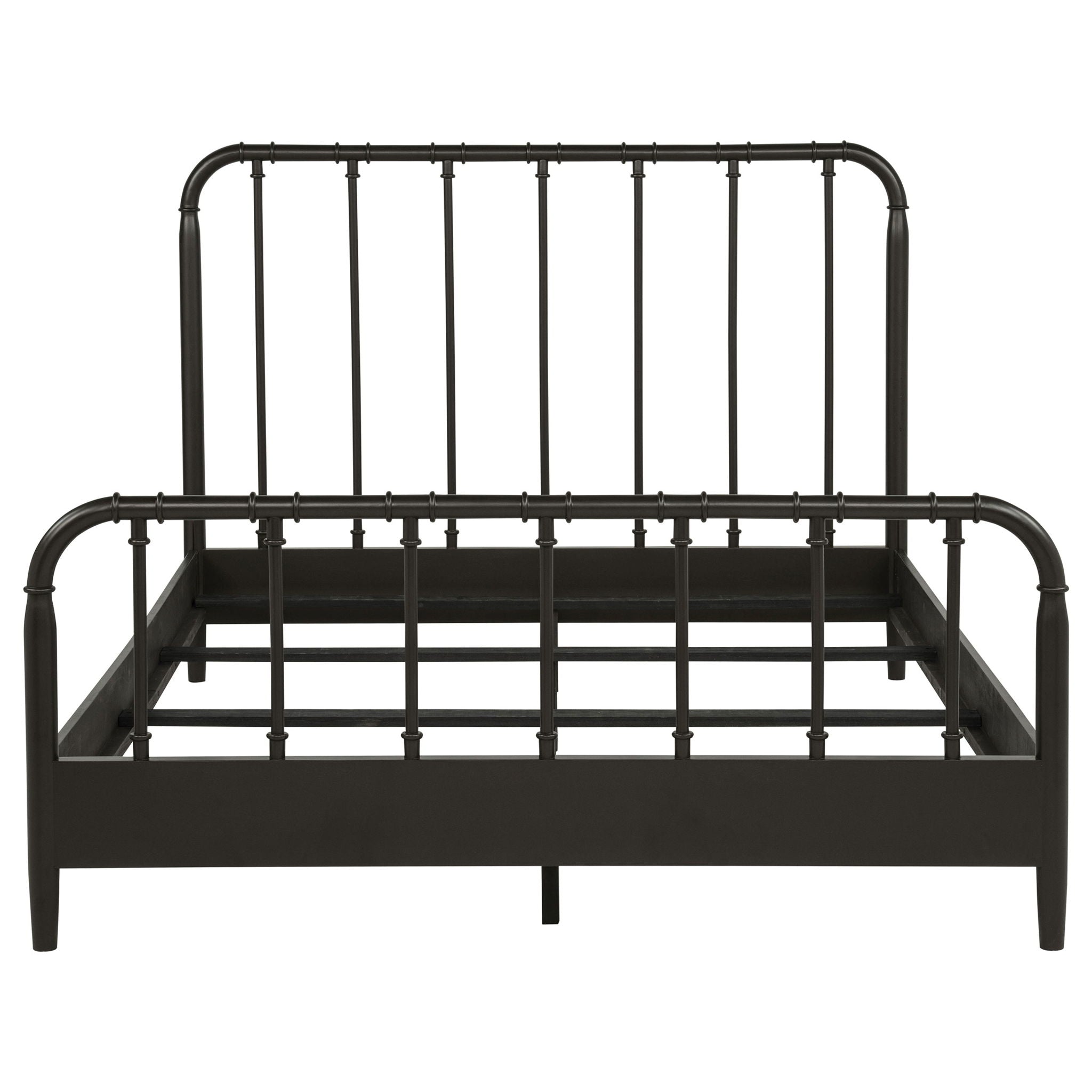 Rocco All Wood Water Pipe Open Frame Queen Bed Dark Bronze