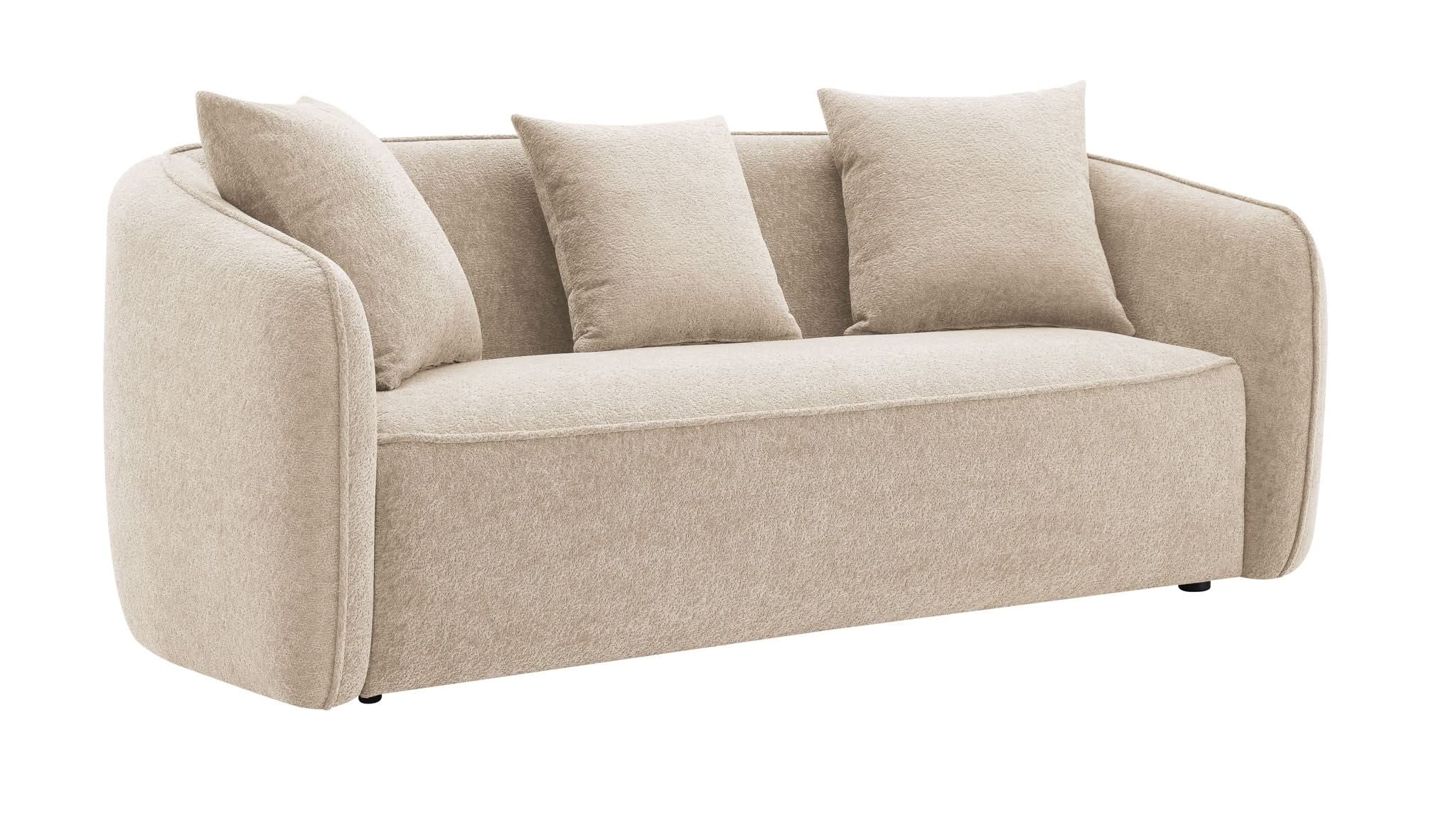Keith - Sofa With 3 Matching Color Toss Pillows