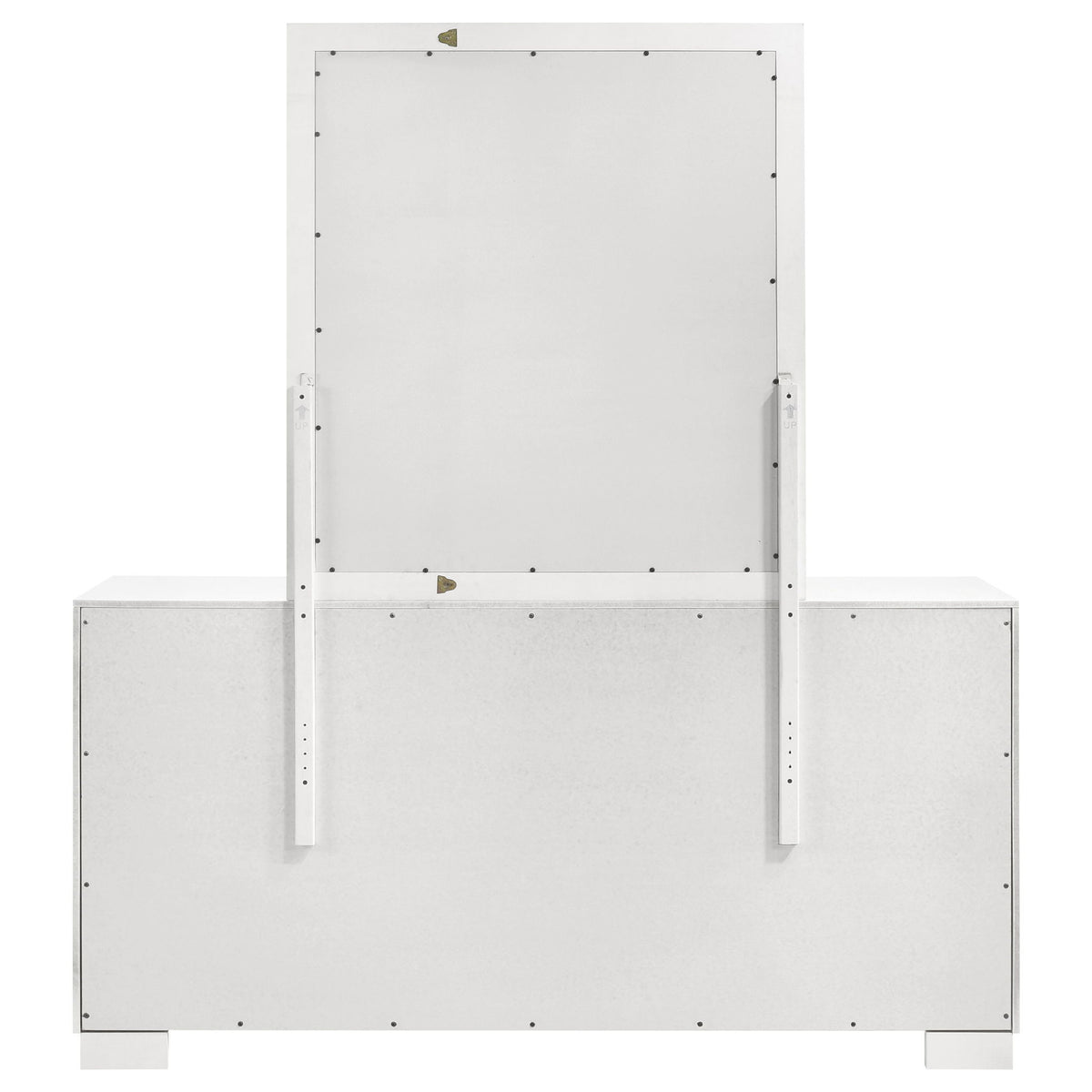 Jessica 6-drawer Dresser with Mirror Snow White