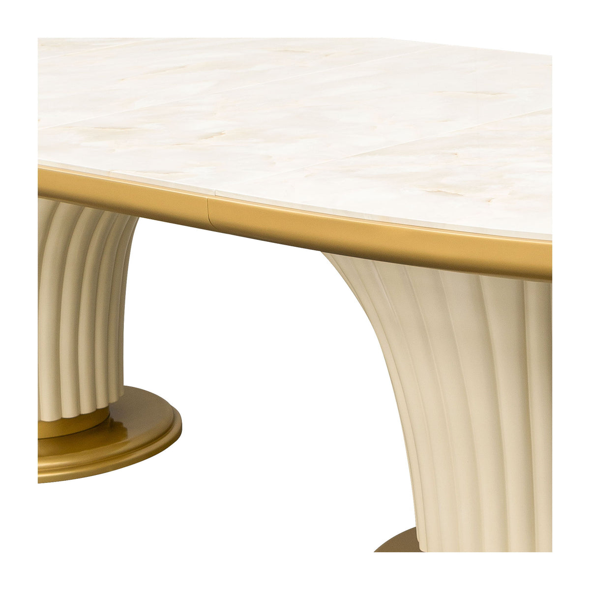 Scotts Square - Oval Dining Table - Light Champagne