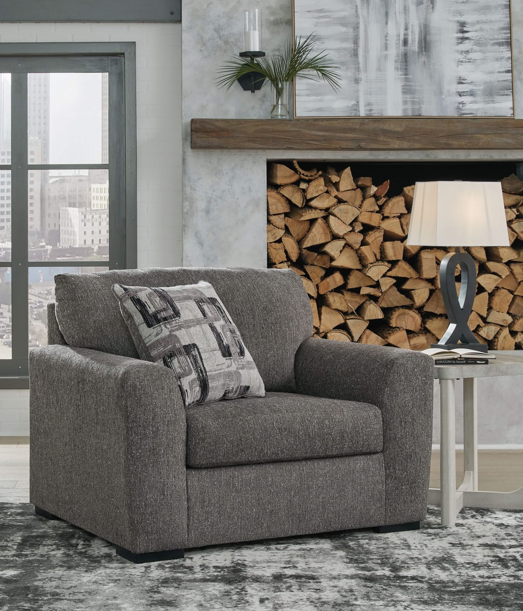 Gardiner - Chair And A Half - Pewter