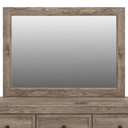 Blake Brown Bedroom Mirror with Hickory Grain Finish