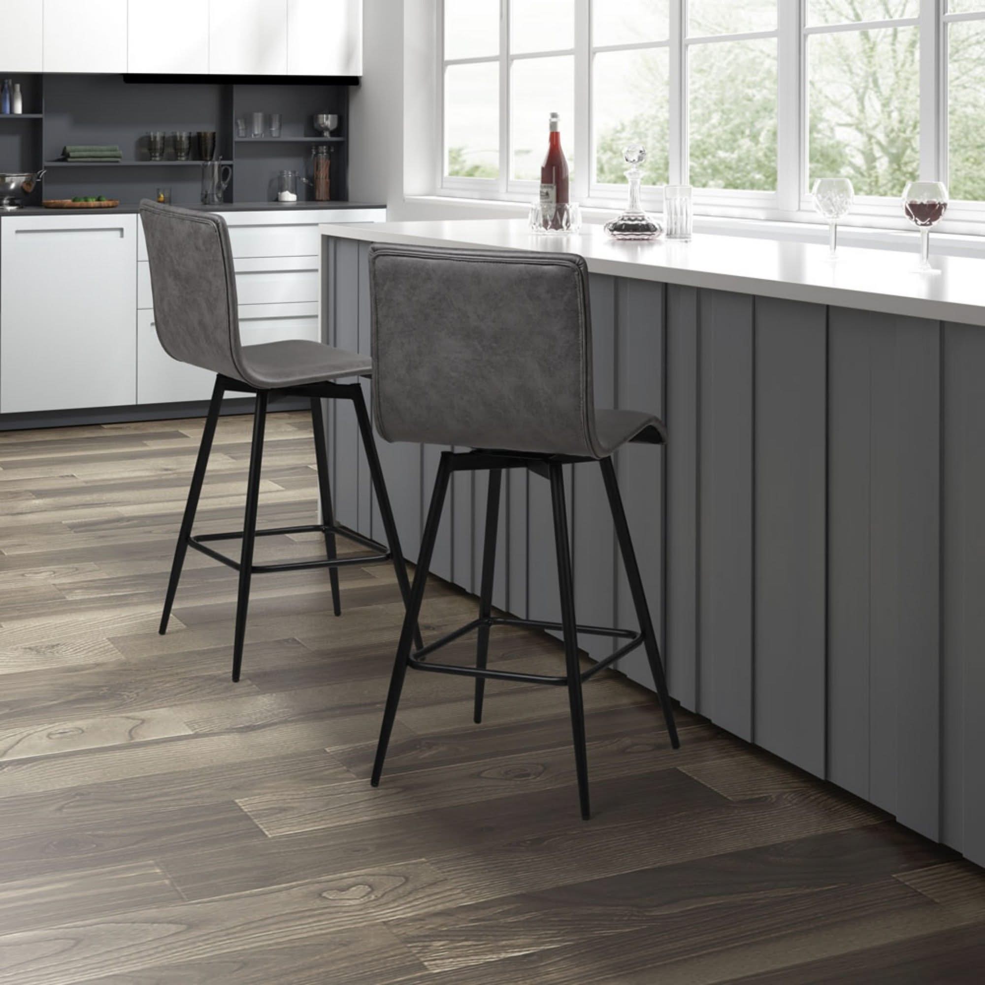 Swivel Counter Stool - Gray