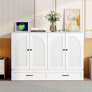 Full Size Murphy Bed & Large Drawers - White