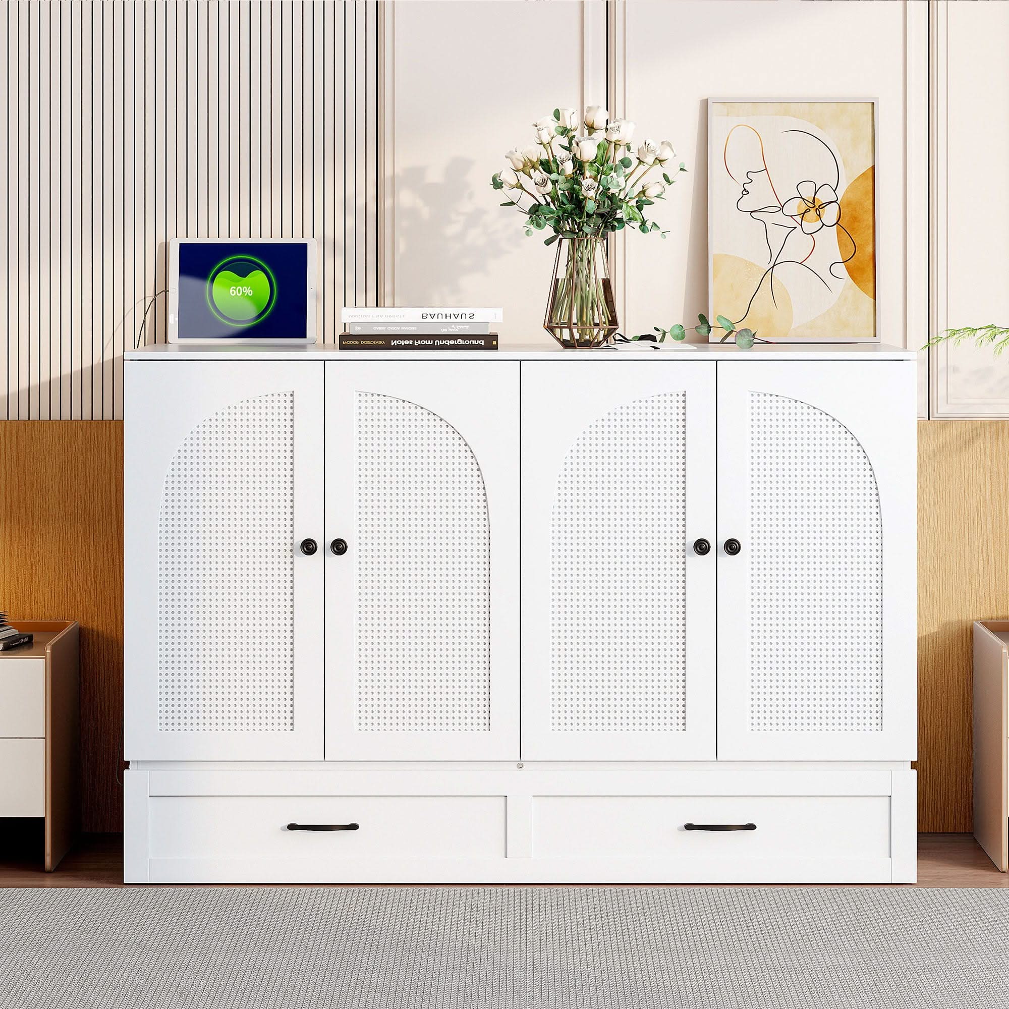 Murphy Bed With Large Drawers