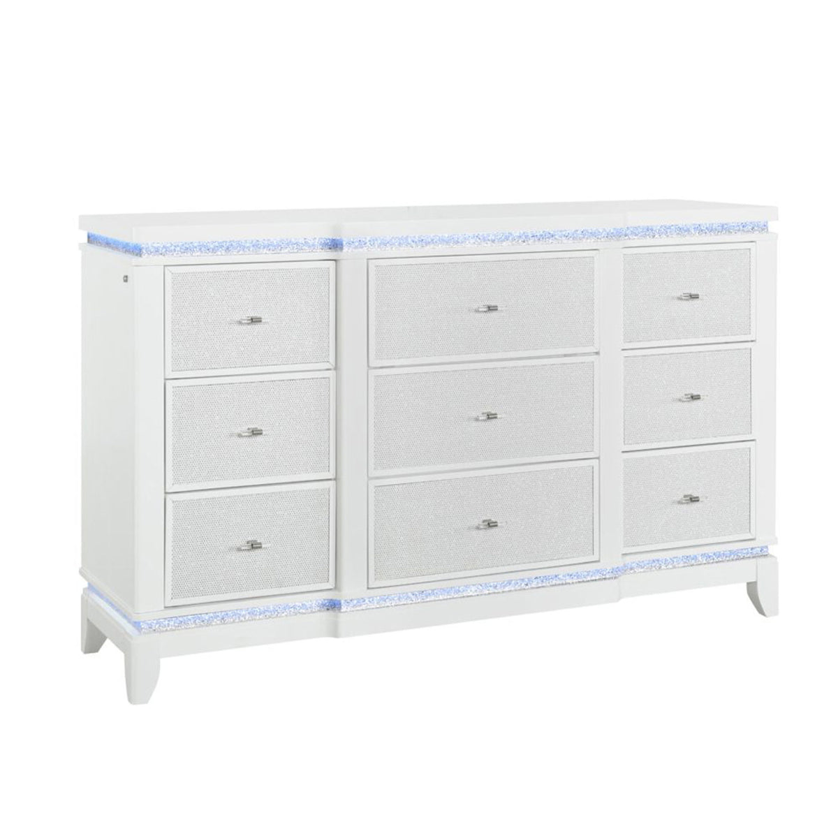 Adalid - 5 Pieces Bedroom Set With LED Lights And Glittered Detailing - Exclusive Furniture
