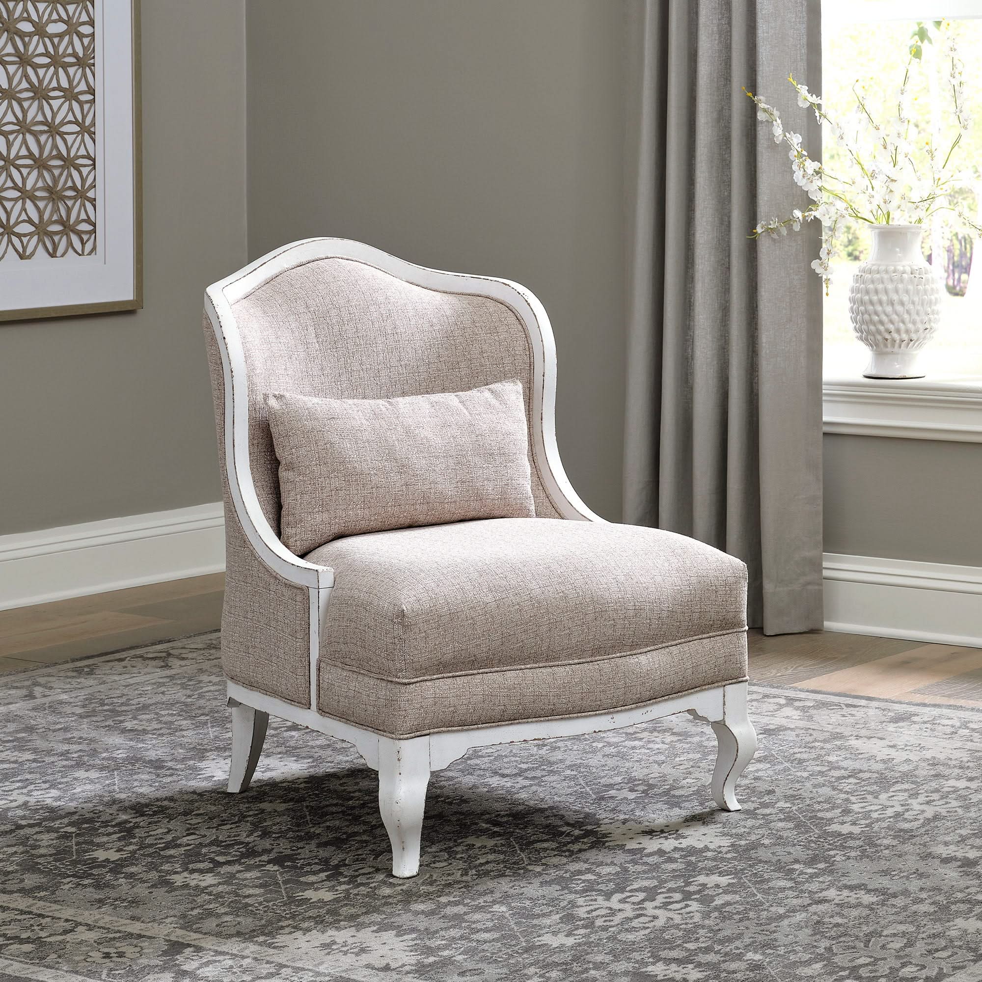 Magnolia Manor - Upholstered Accent Chair - Antique White
