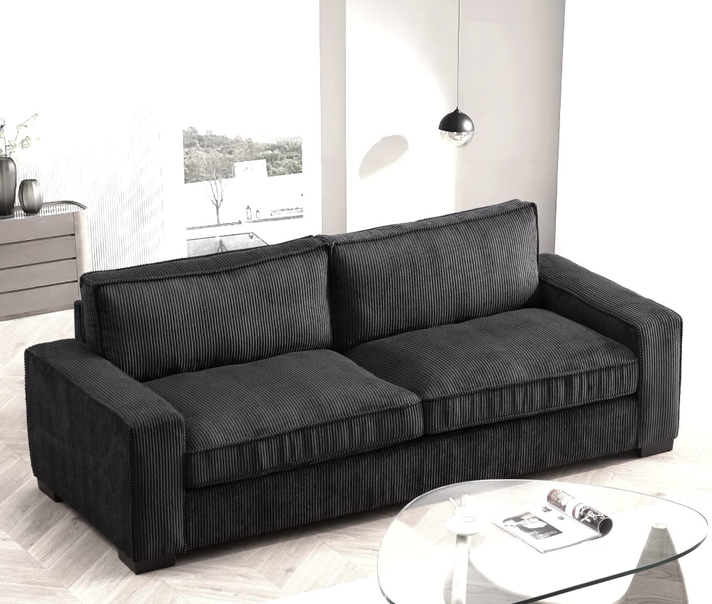 Luxe - Sofa With Sleek Design, Spacious And Comfortable 3 Seater Couch