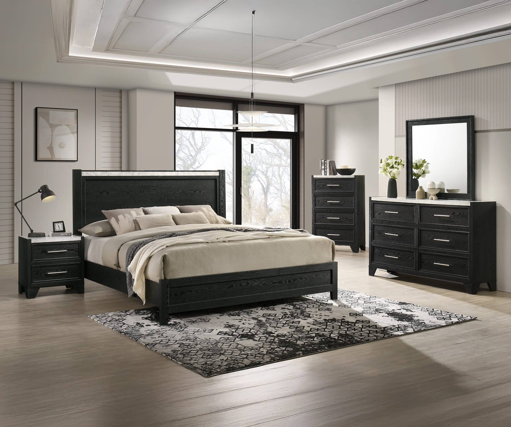 Lamar - Queen Bed - Black