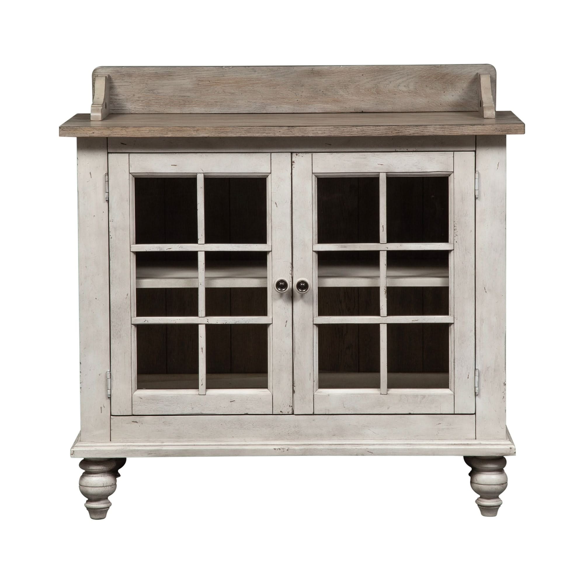 Whitney - Server - Antique Linen / Weathered Gray
