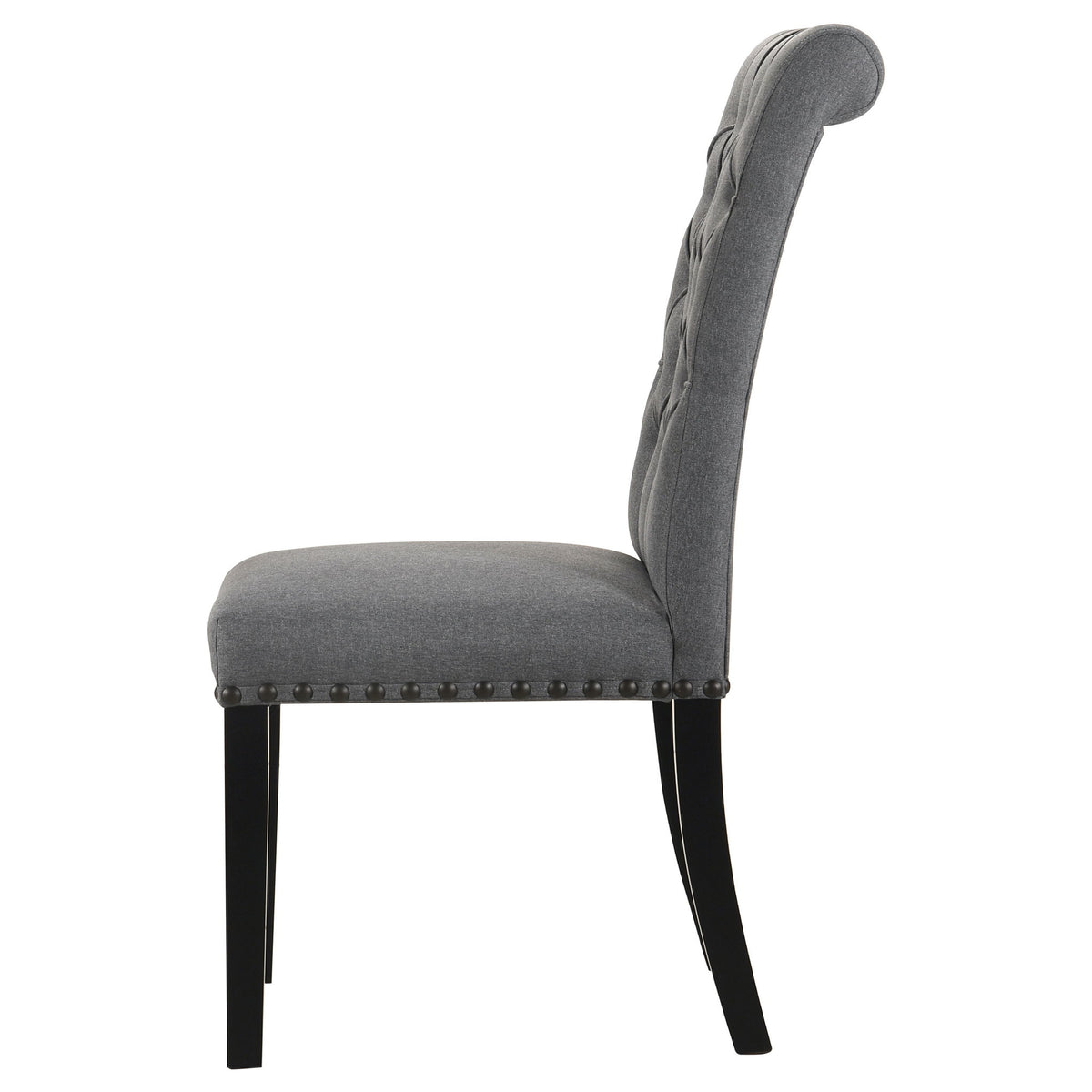 Alana Fabric Upholstered Dining Side Chair Grey (Set of 2)