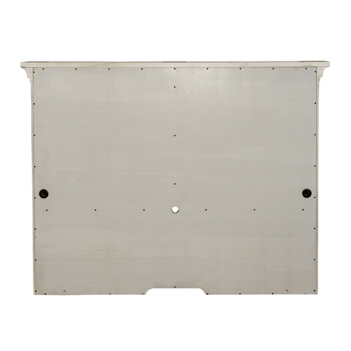 Farmhouse Reimagined - Credenza Hutch - Antique White / Chestnut Tops