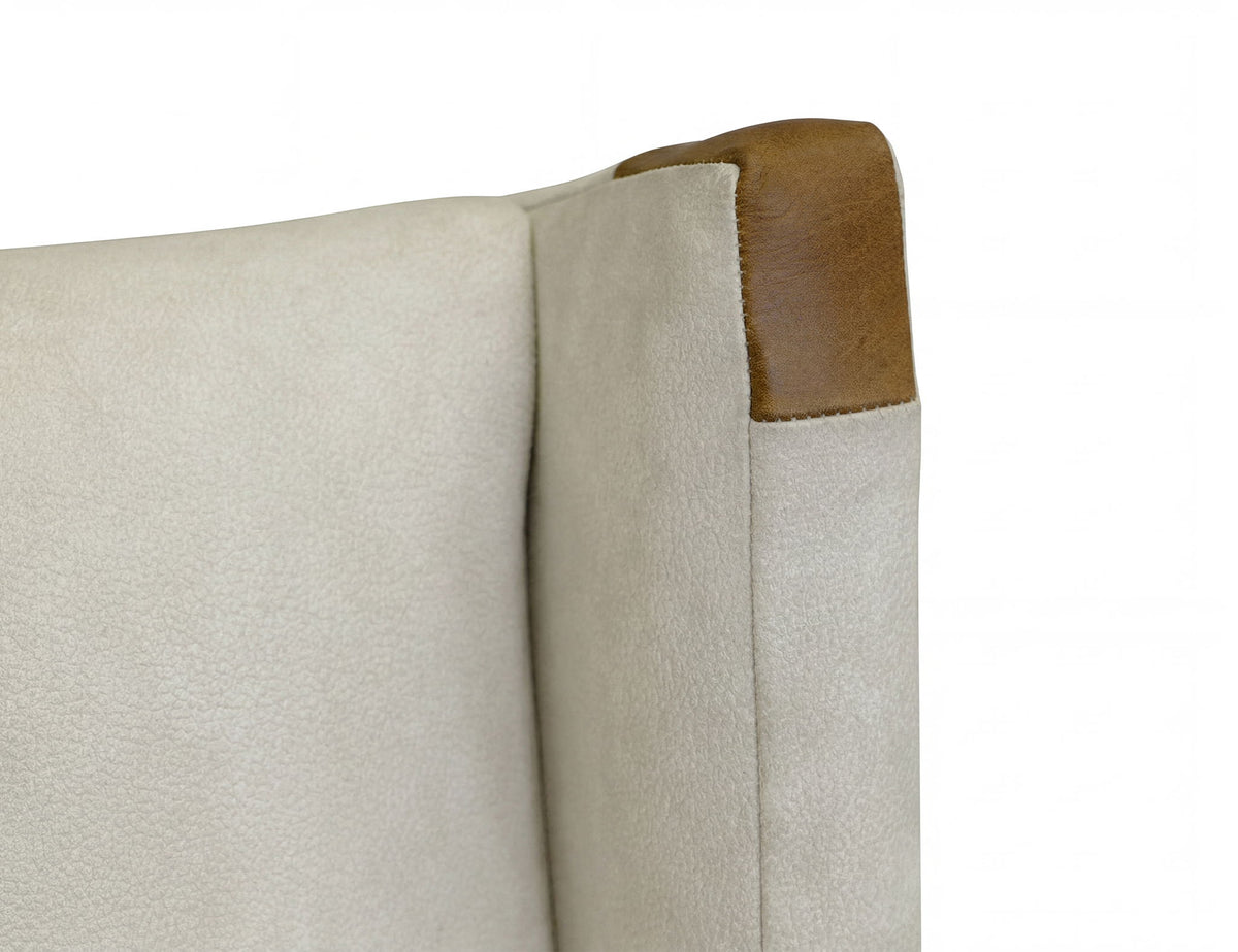 Silver - Upholstered Chair (Set of 2) - Ivory / Dark Brown
