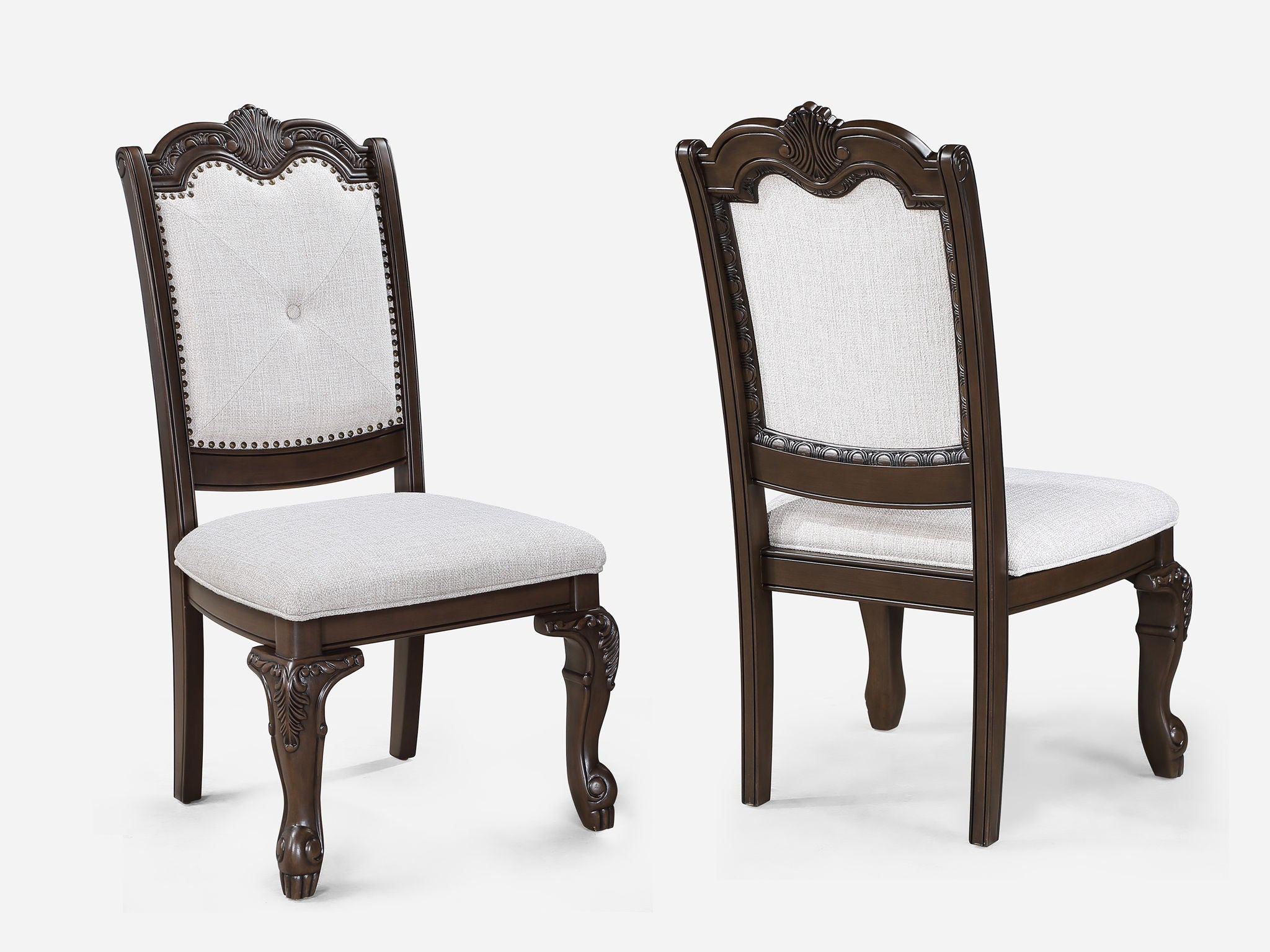 Kiera - 9 Piece Dining Room Set - Cherry Brown