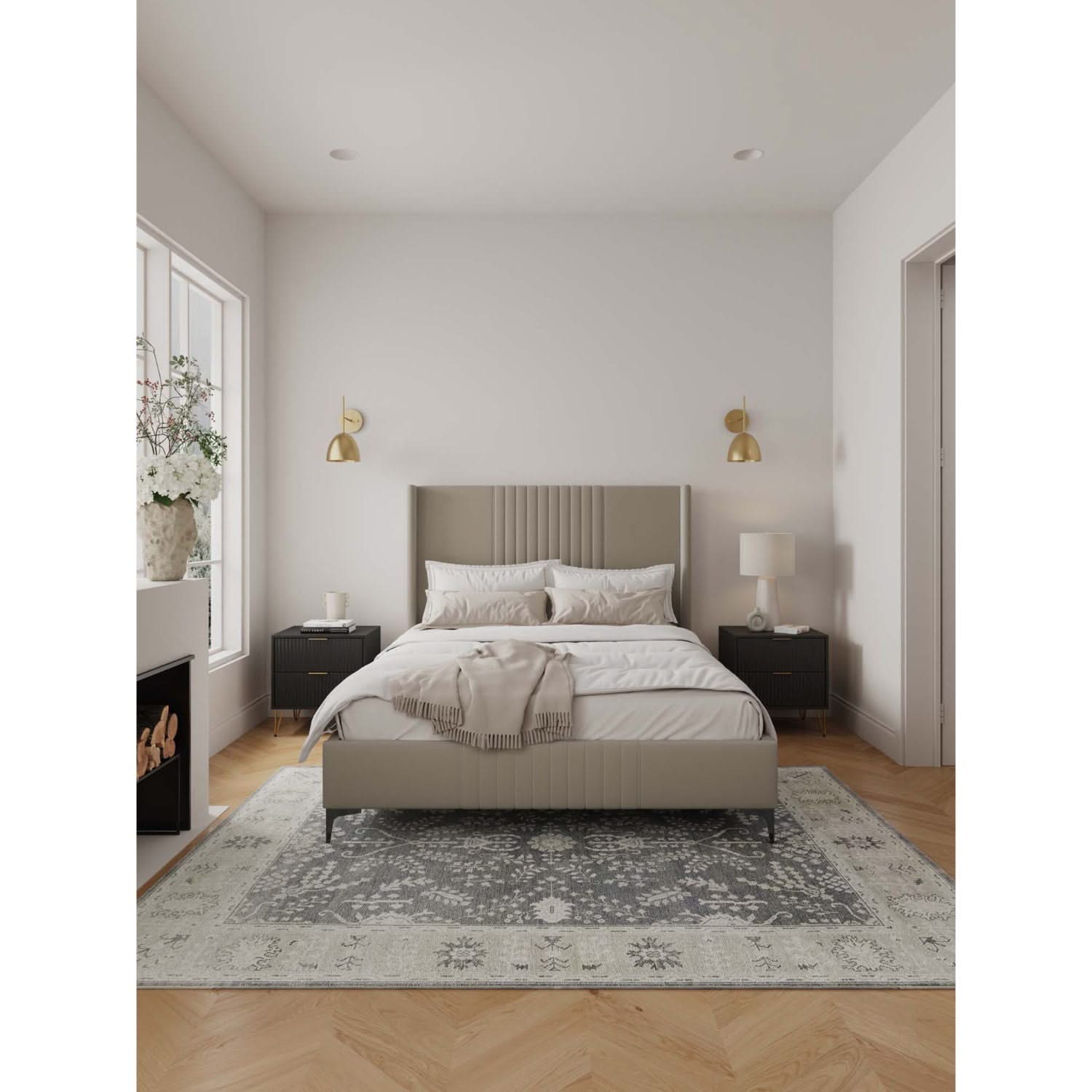 Promenade - Bed With Upholstered Headboard And Slats