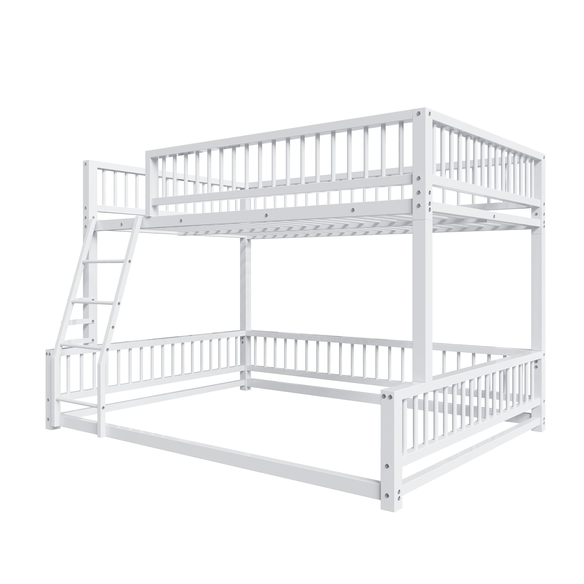 Bunk Bed With Ladder And Safety Guardrails