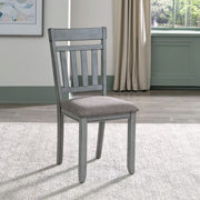 Newport - Splat Back Side Chair - Smokey Gray / Carbon Gray