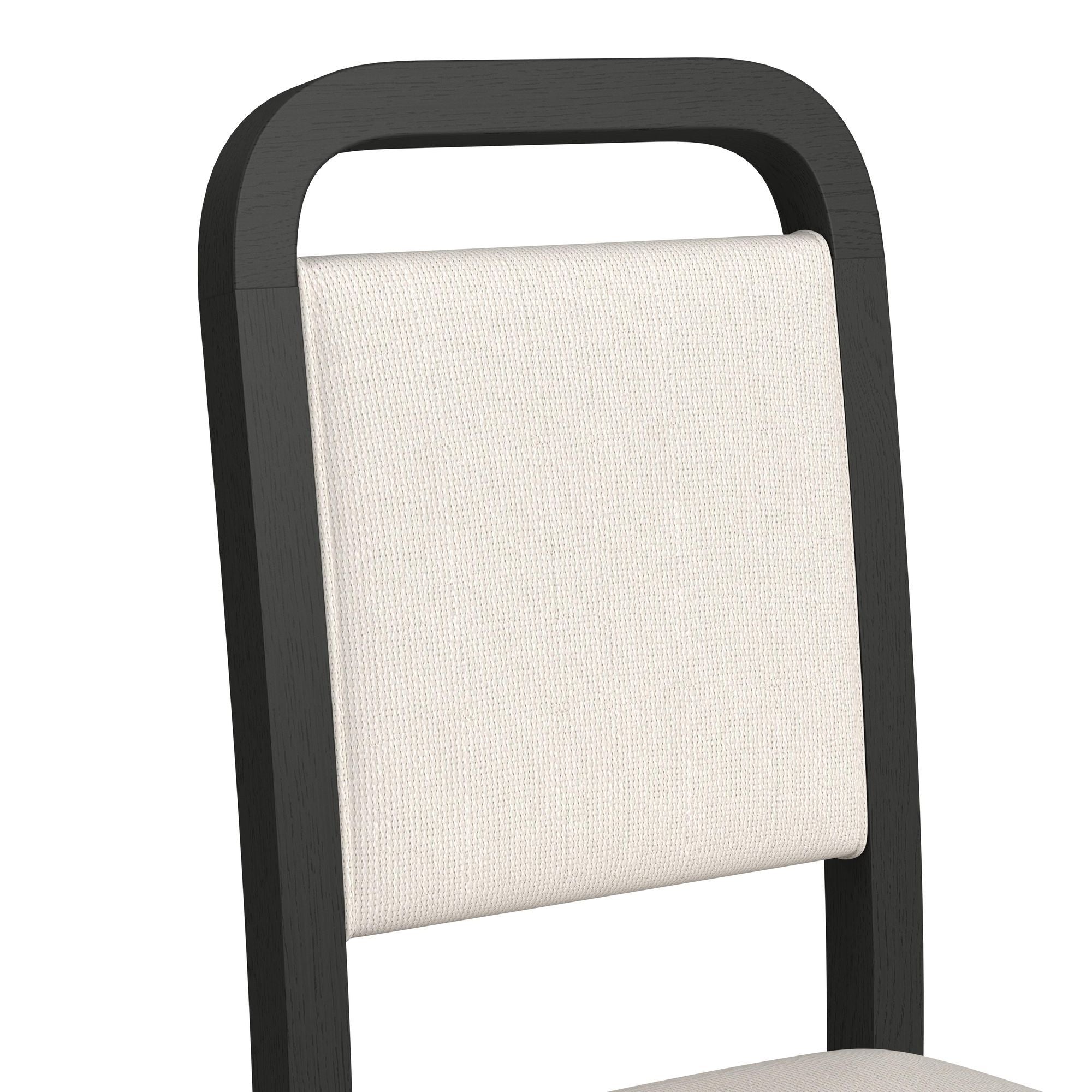 Ridgemont - Fabric Dining Side Chair (Set of 2) - White / Black With Grain