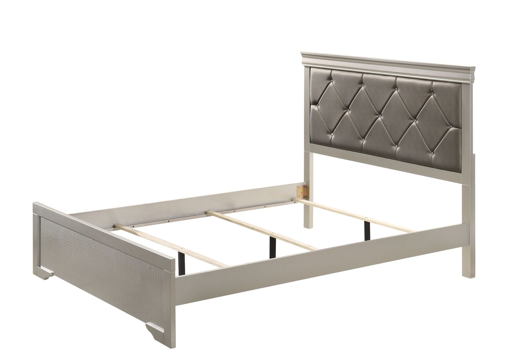 Amalia - Queen Bed - Silver