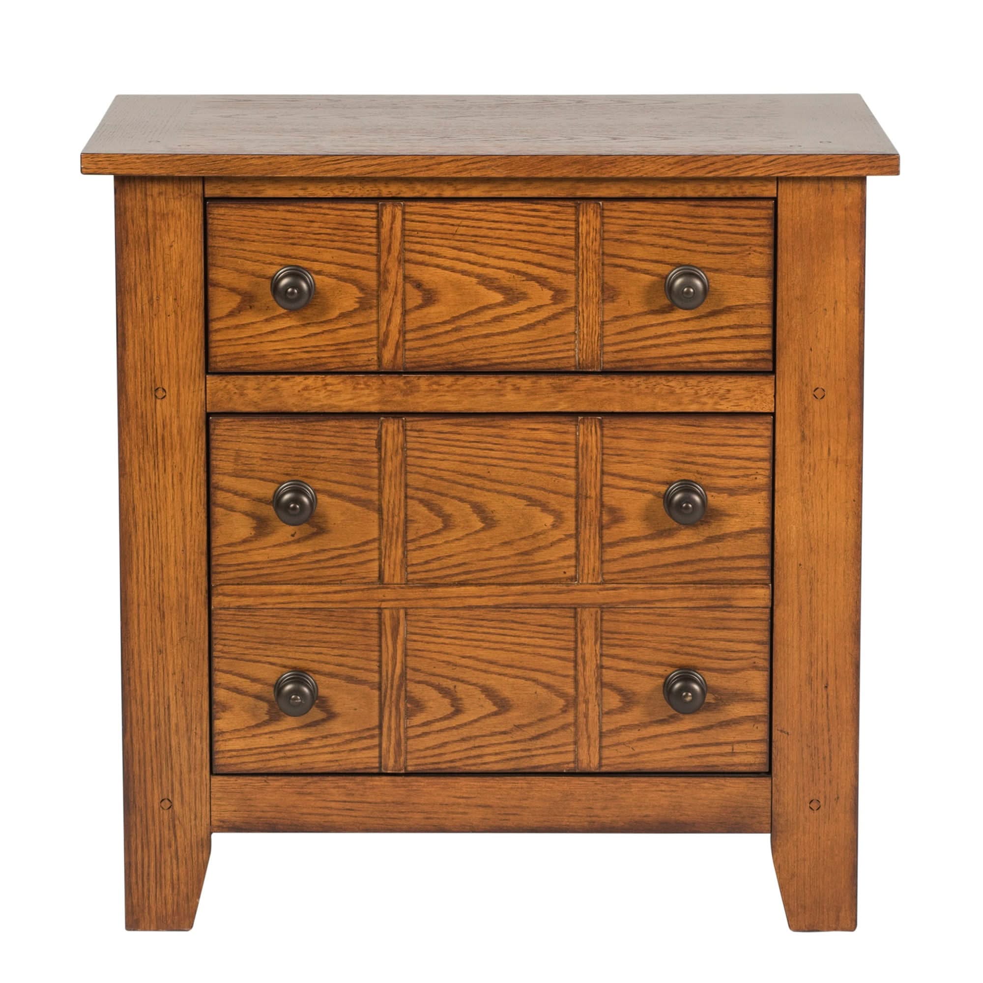 Grandpas Cabin - Nightstand - Aged Oak