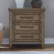 Carolina Park - Nightstand With Charging Station - Amber Brown
