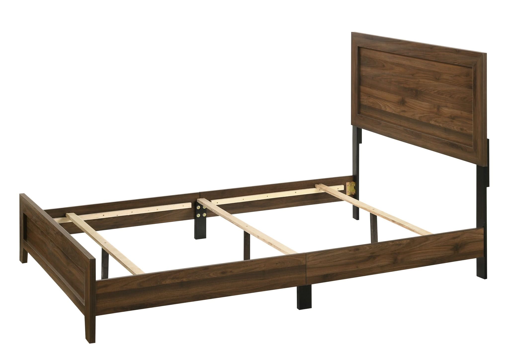 Millie - Full Bed In One Box - Brown Cherry