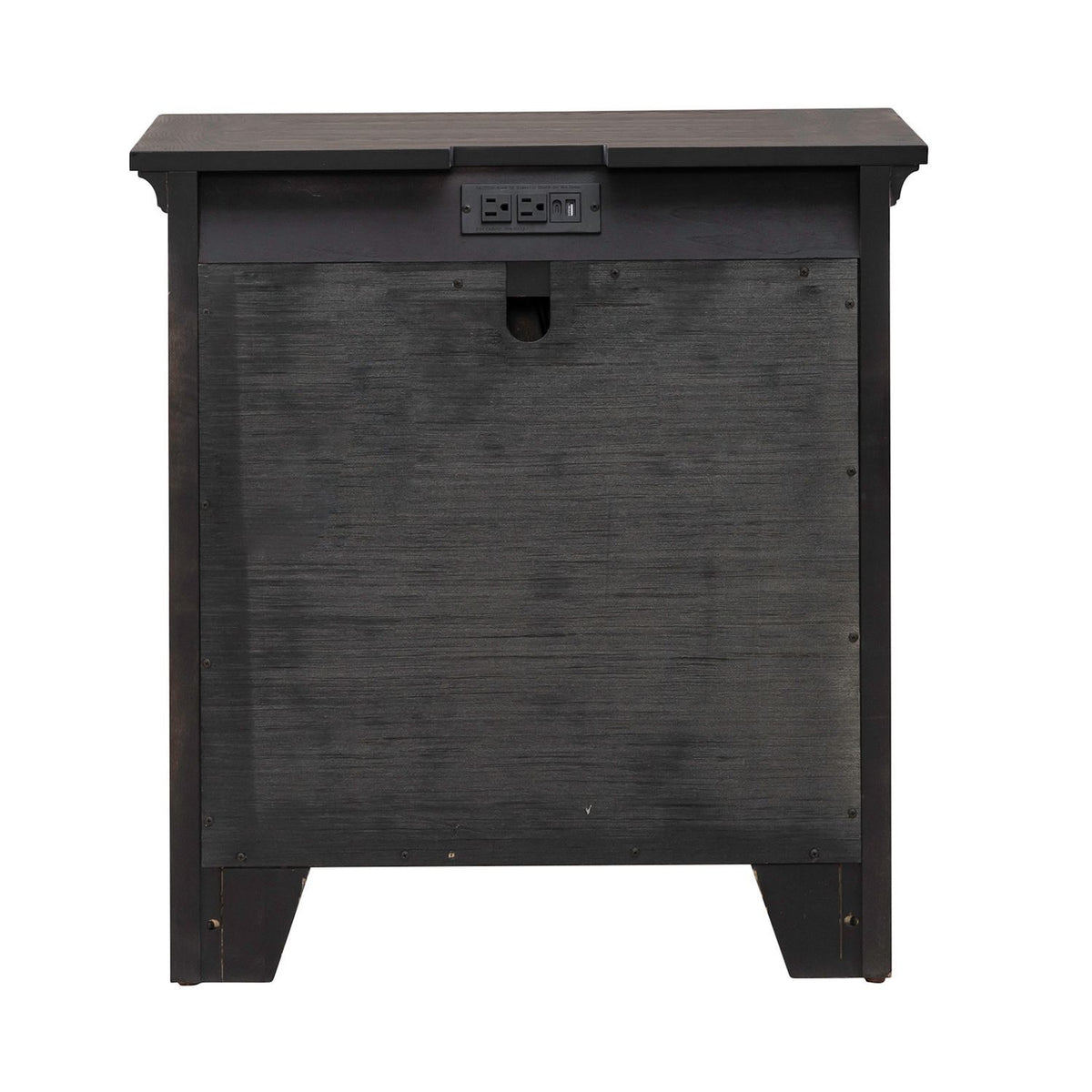 Paradise Valley - Nightstand With Charging Station - Saddle Brown