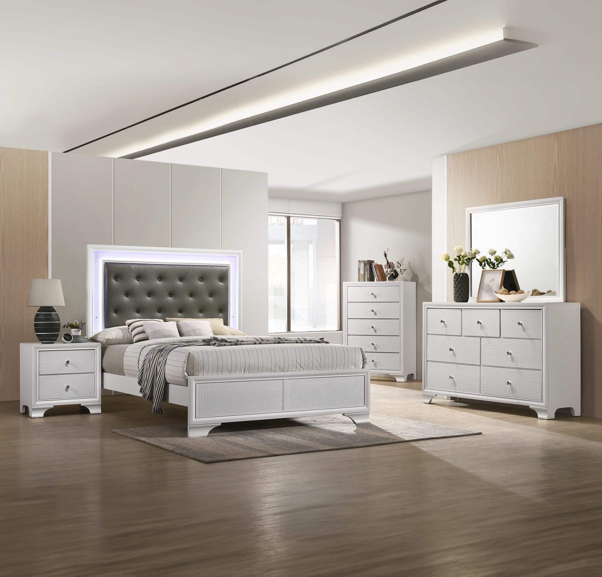 Lyssa - Twin 4 Piece Bedroom Set - White