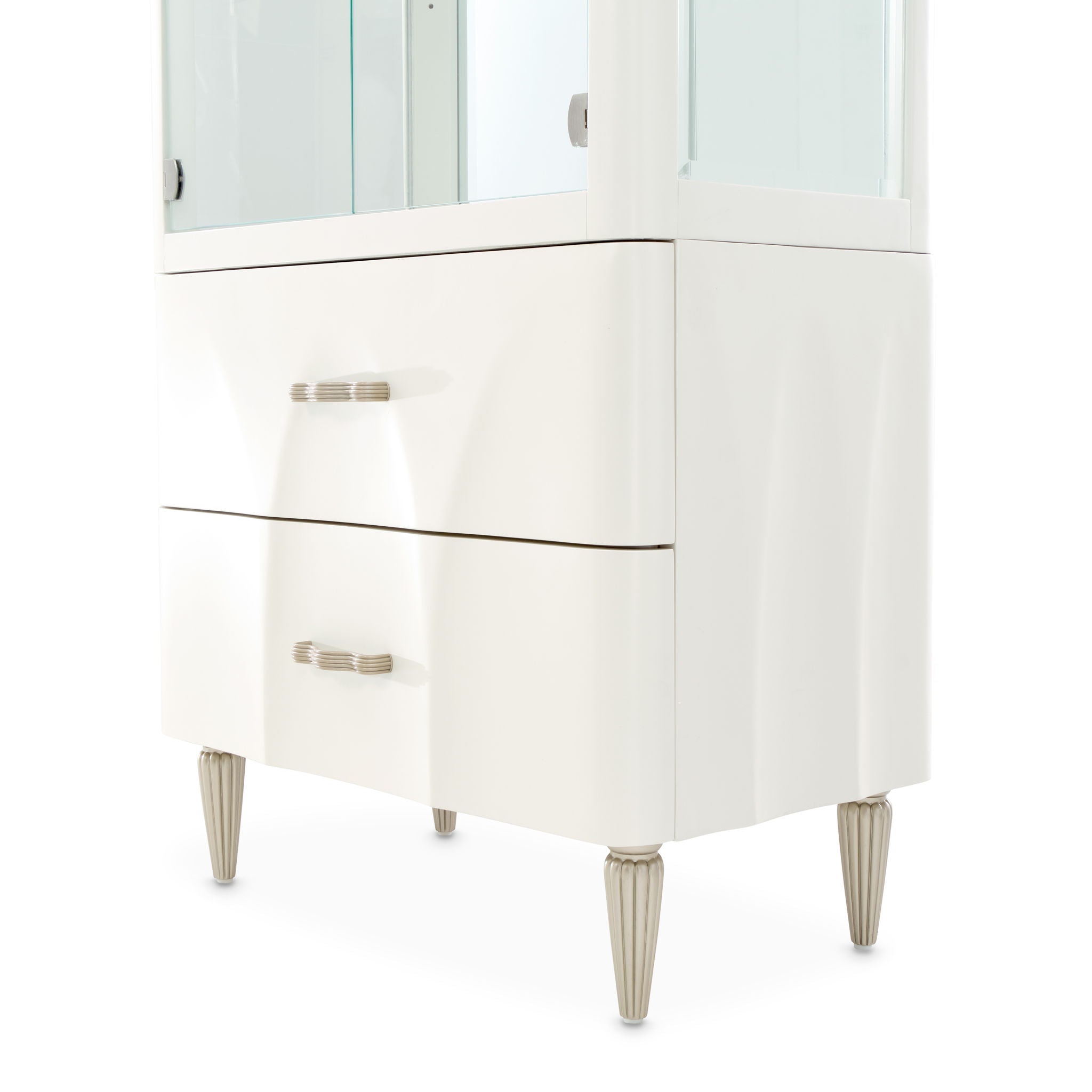 London Place - Display Cabinet - Creamy Pearl