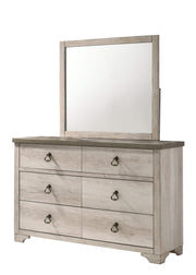 Patterson - Dresser & Mirror - Weathered White