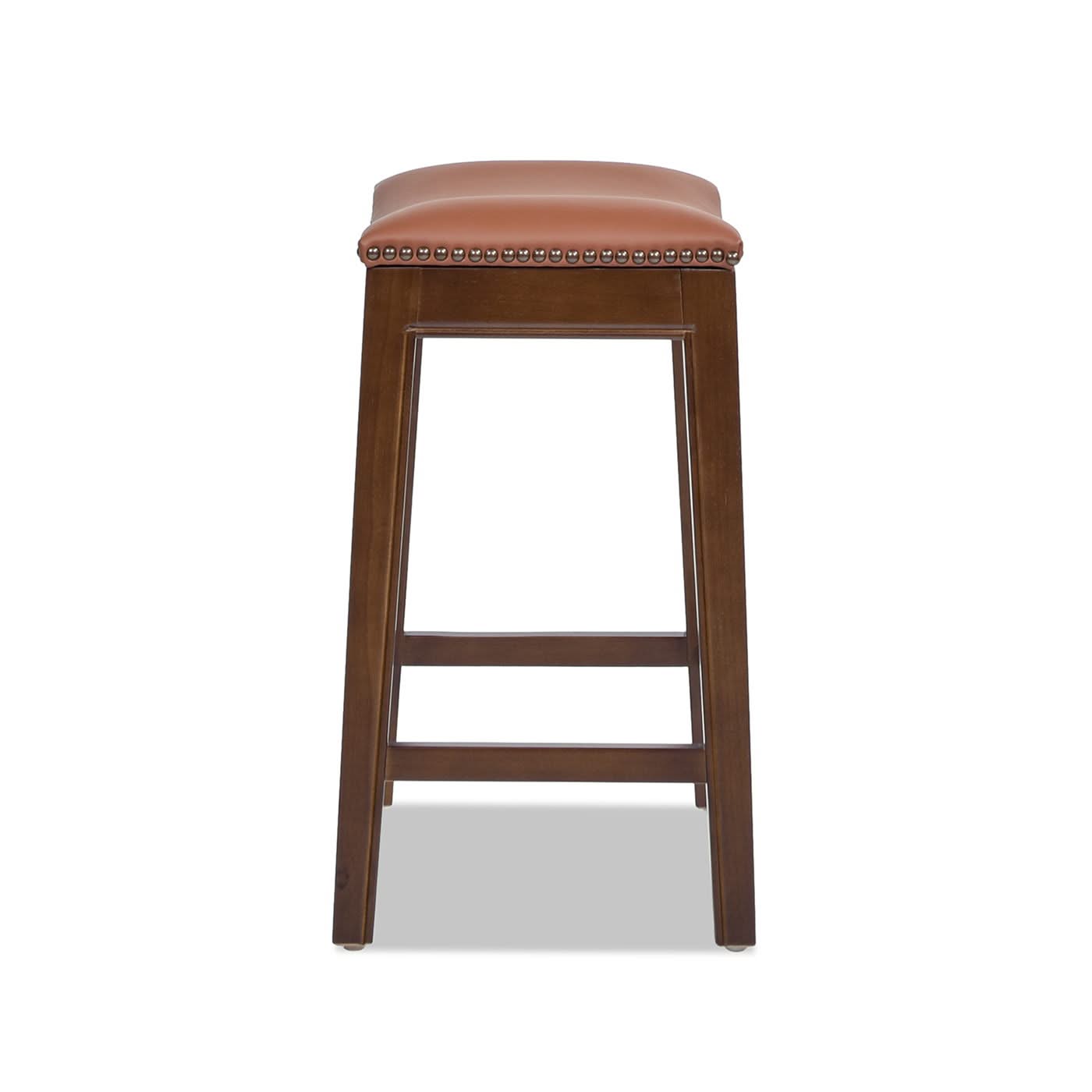 Barlow - Backless Saddle Counter Stool - Brown