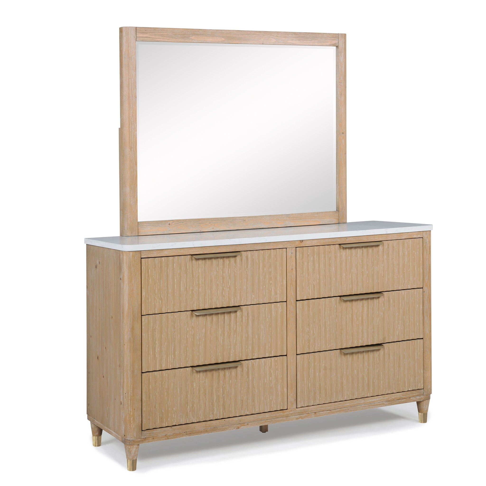 Kara - Queen 4 Piece Bedroom Set - Cerused Natural