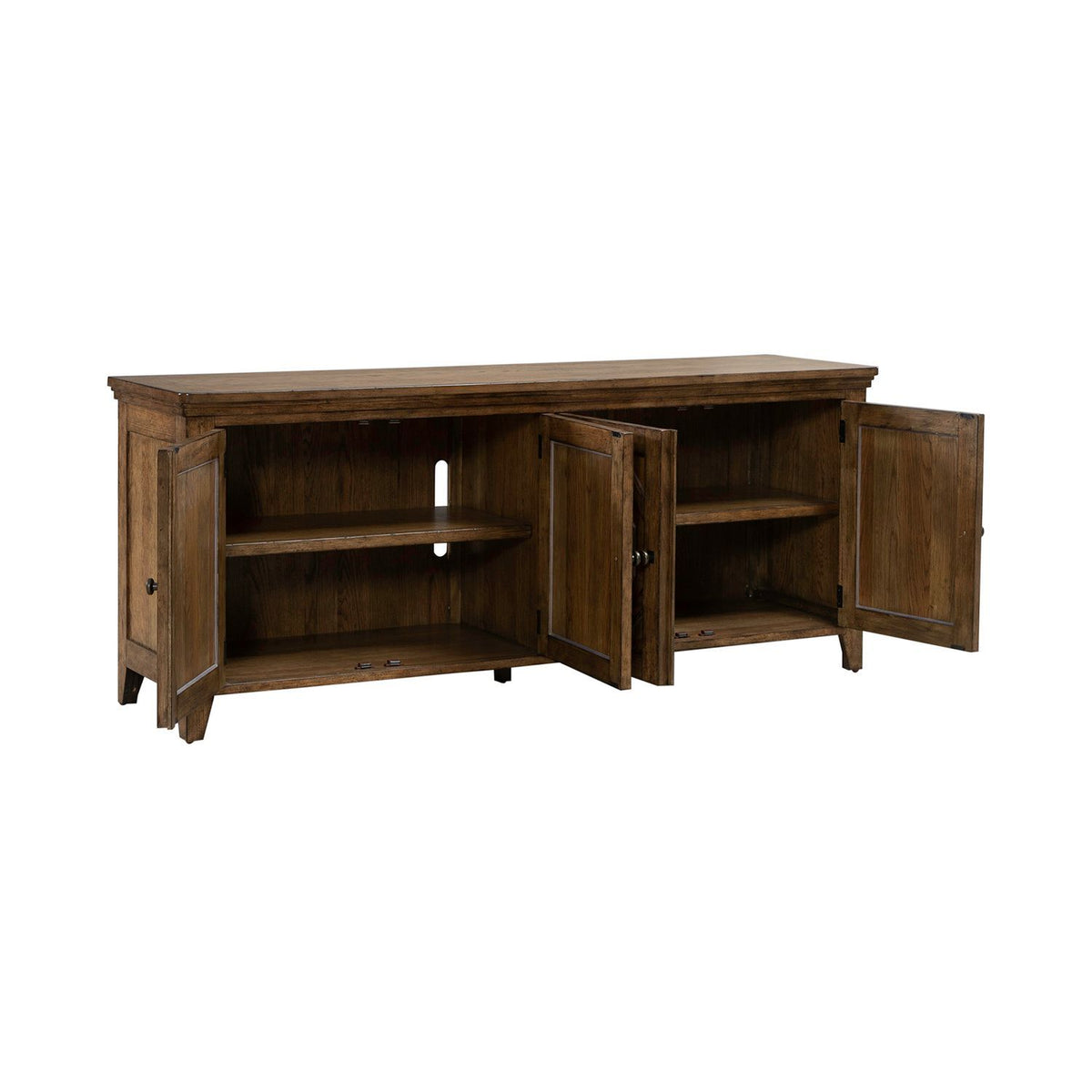 Carolina Park - 78" TV Console - Amber Brown
