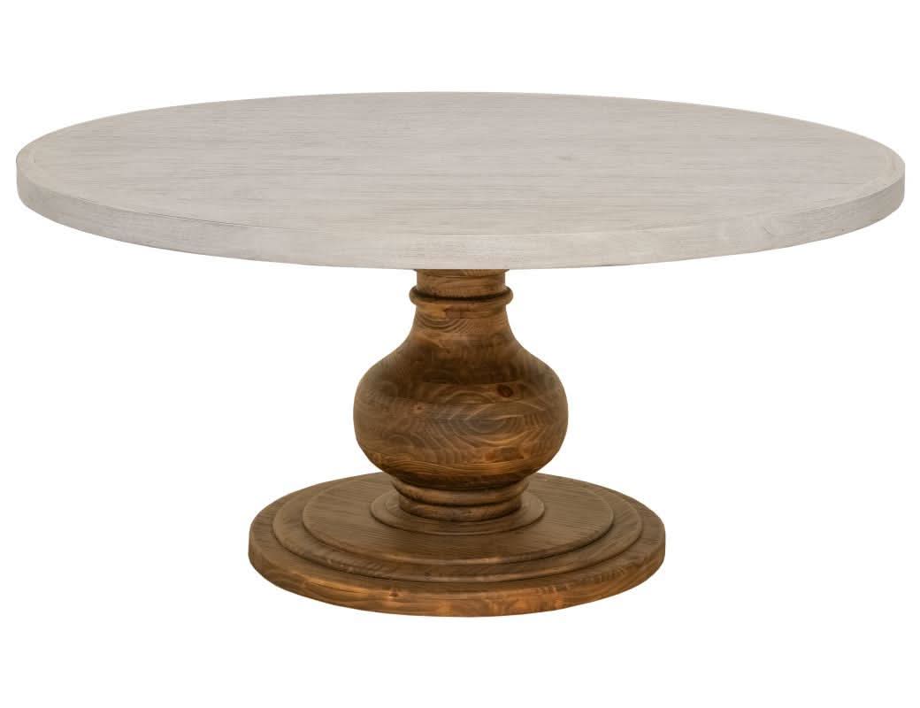 Lumiere - Round Pedestal Table - Brown