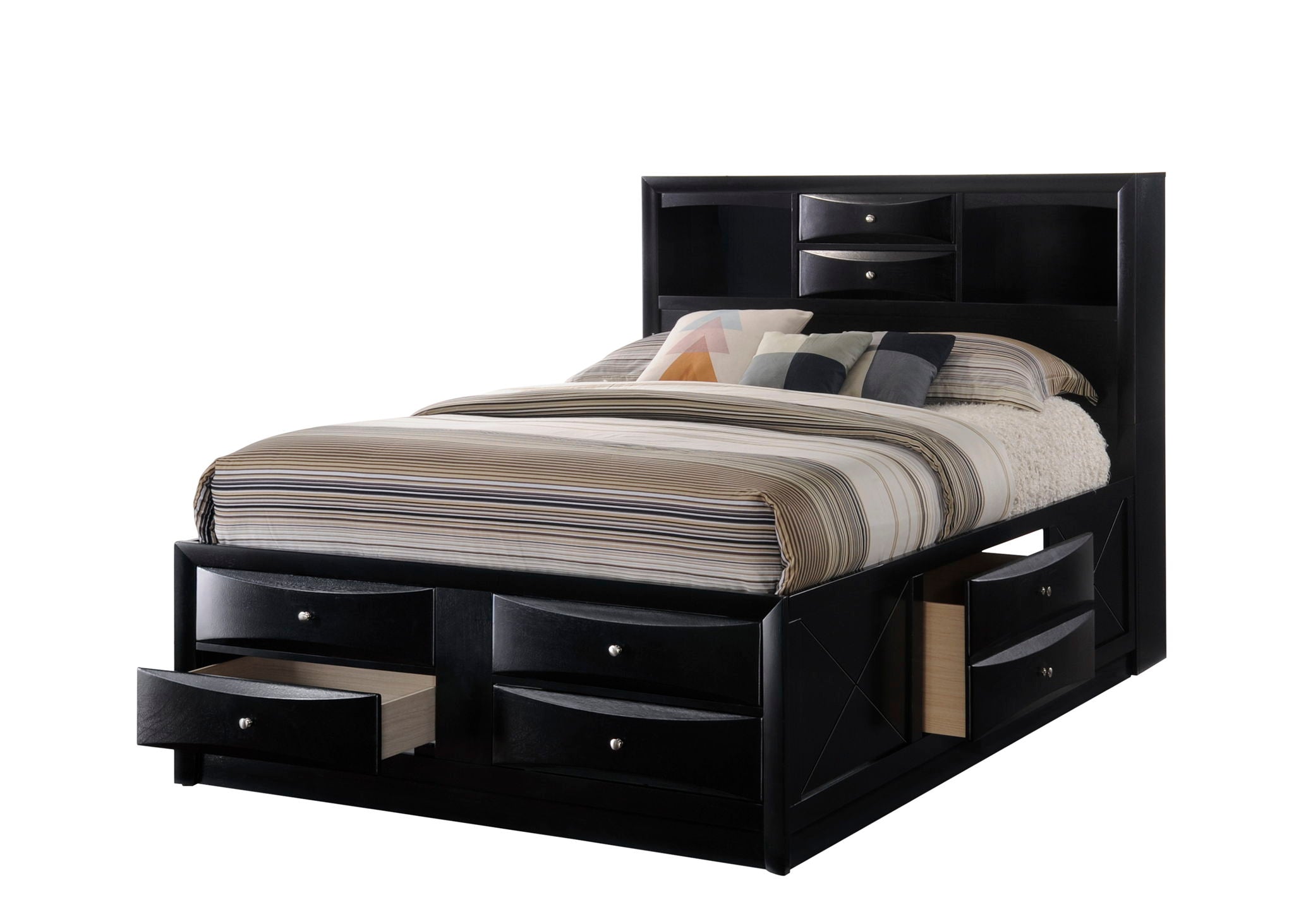 Emily - Queen 4 Piece Bedroom Set - Black